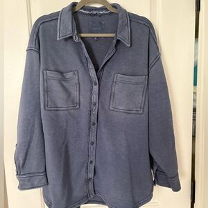 Aerie Lumber Jane Button-down Sweatshirt